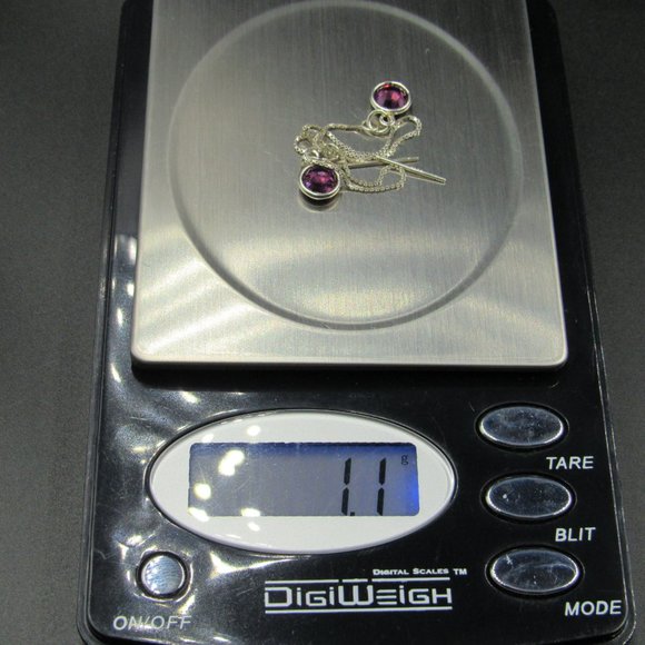 Sterling Silver Long Chain Crystal Earrings - Picture 6 of 6